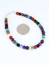 Multi Stone Single Strand Beaded Bracelet