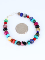 Multi Stone Single Strand Beaded Bracelet
