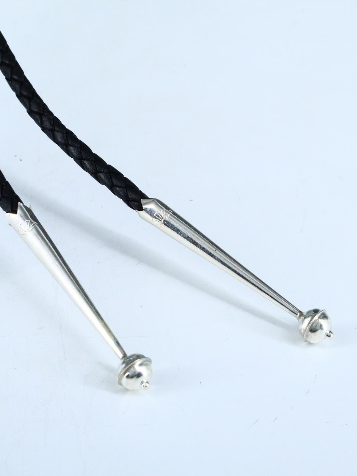 Native American Sterling Silver Kingman Turquoise Bolo Tie