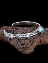 Pulsera superpuesta de puño turquesa Kingman nativo americano