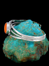 Native American Spiny Oyster Sterling Silver Cuff Bracelet - PuebloDirect.com