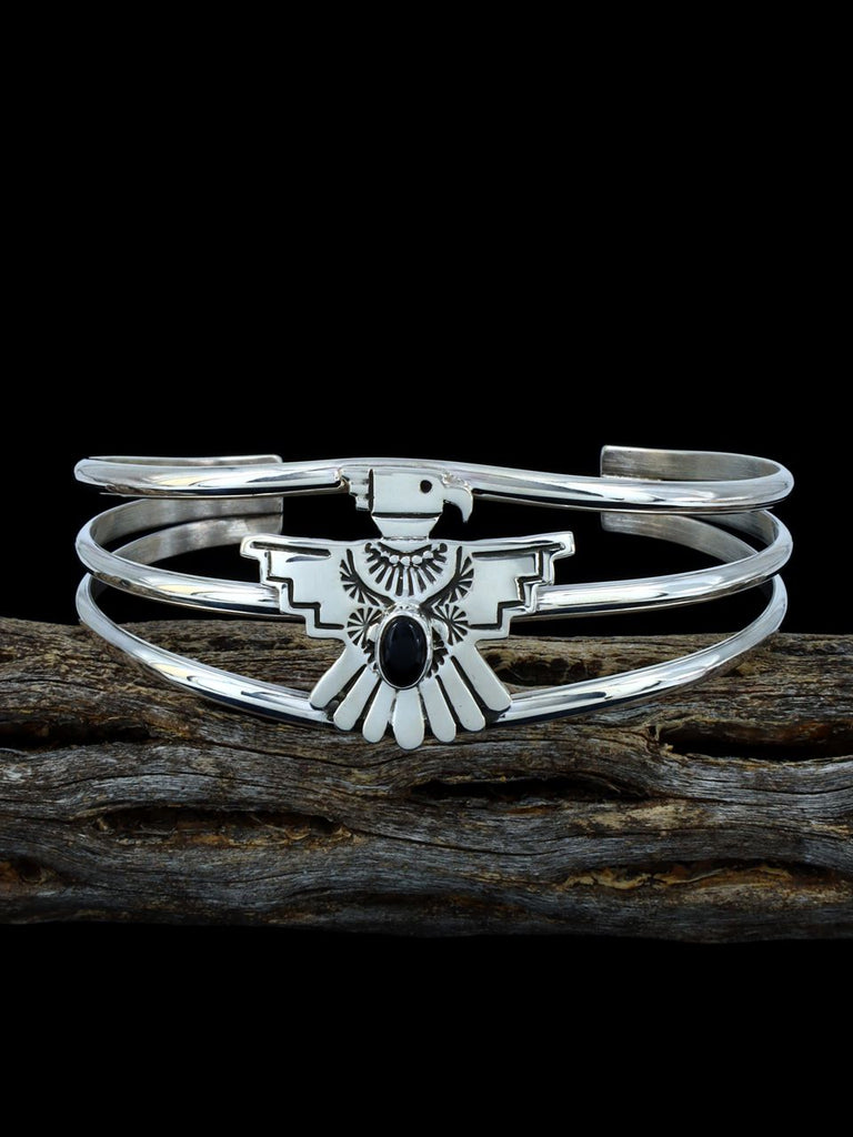 Native American Thunderbird Onyx Cuff Bracelet - PuebloDirect.com