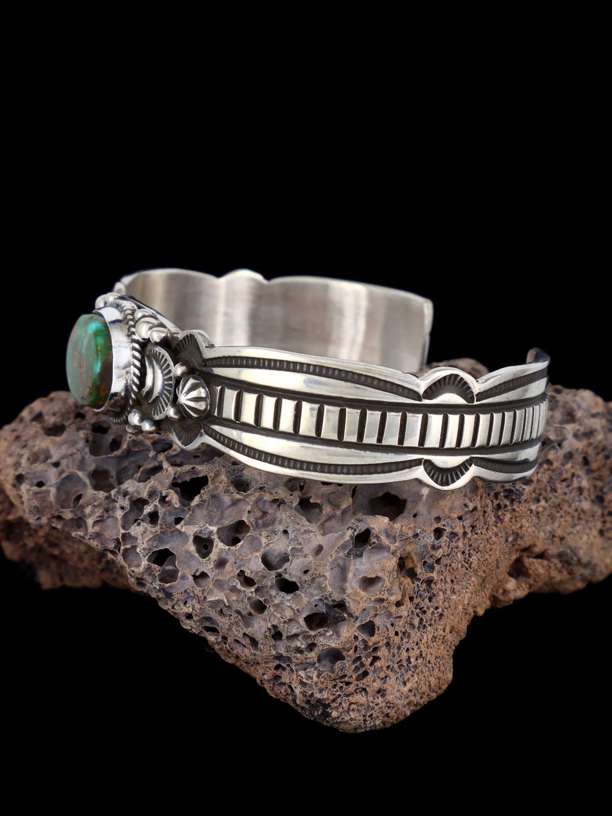 Native American Sterling Silver Royston Turquoise Cuff Bracelet