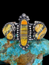 Native American Sterling Silver Bumblebee Jasper Bracelet