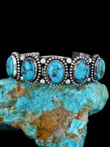Native American Sterling Silver Turquoise Bracelet