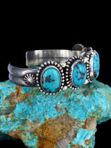 Native American Sterling Silver Turquoise Bracelet
