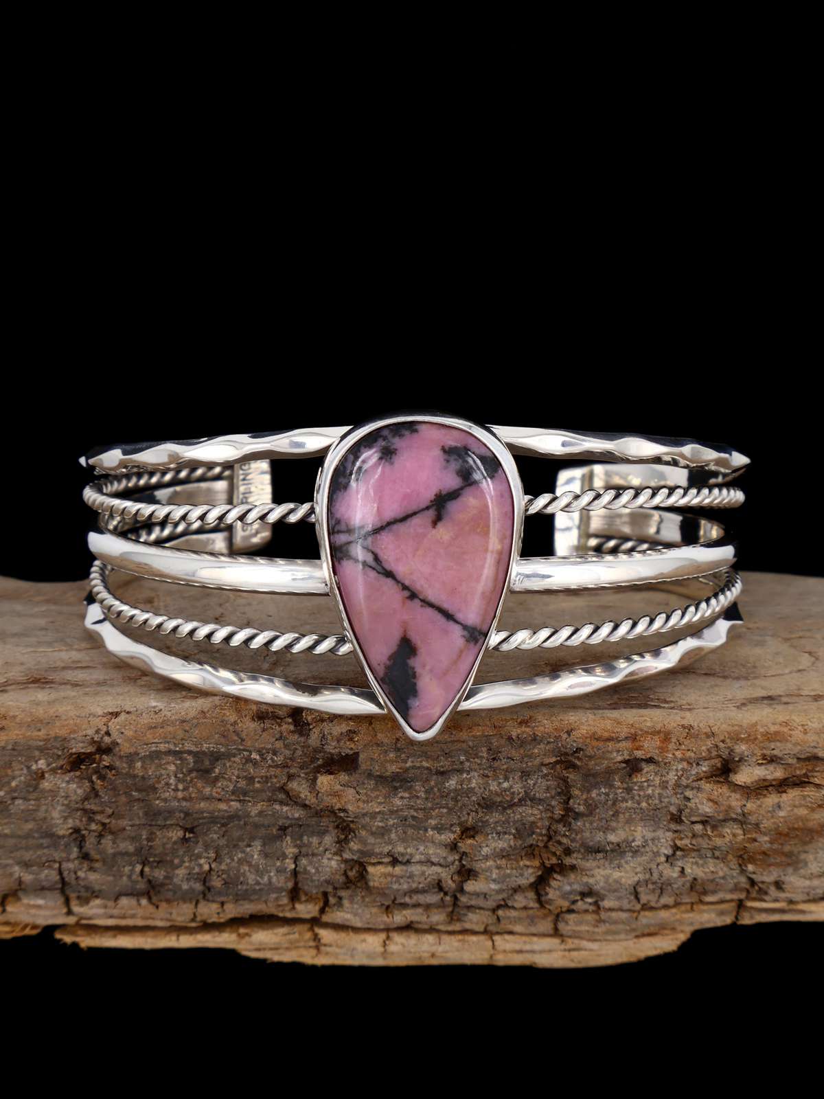 Native American Jewelry Rhodonite Cuff Bracelet - PuebloDirect.com