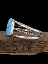 Navajo Kingman Turquoise Sterling Silver Cuff Bracelet
