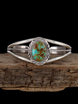 Brazalete de plata de ley turquesa Tyrone nativo americano