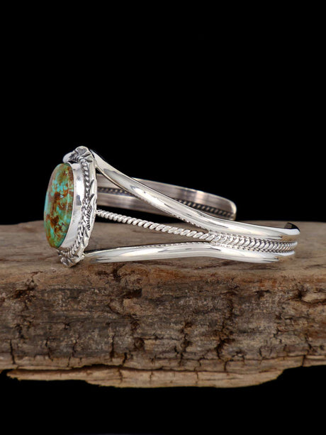Brazalete de plata de ley turquesa Tyrone nativo americano