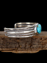 Native American Turquoise Sterling Silver Cuff Bracelet