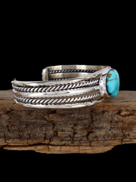 Native American Turquoise Sterling Silver Cuff Bracelet