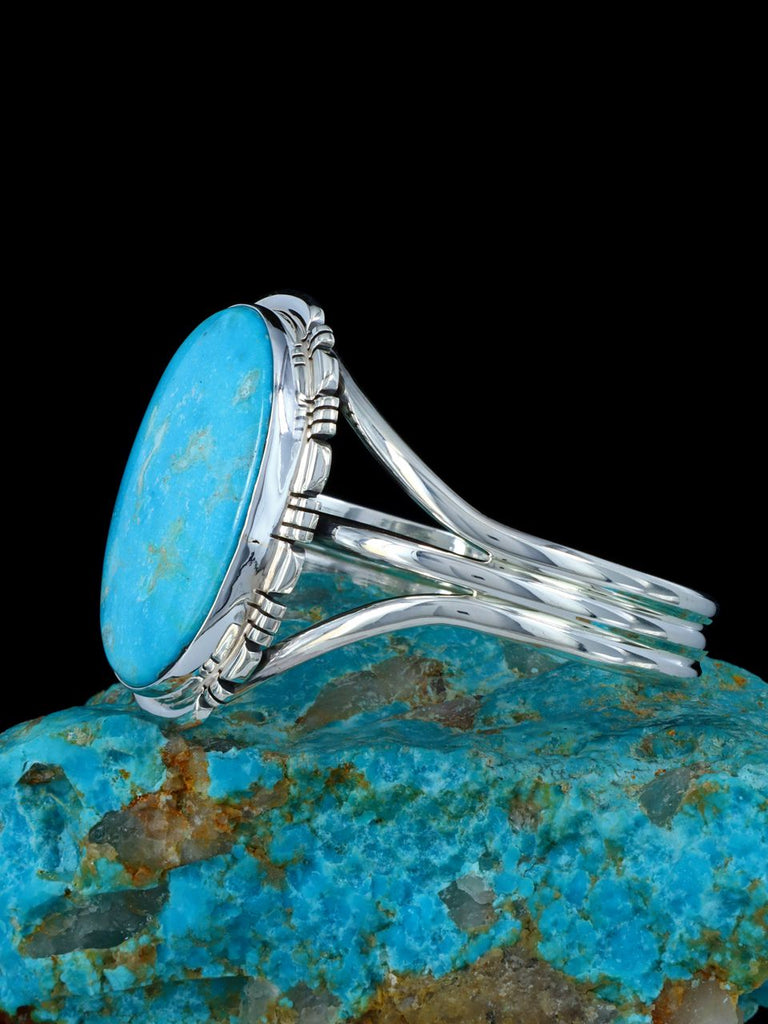 Native American Jewelry Blue Ridge Turquoise Cuff Bracelet - PuebloDirect.com