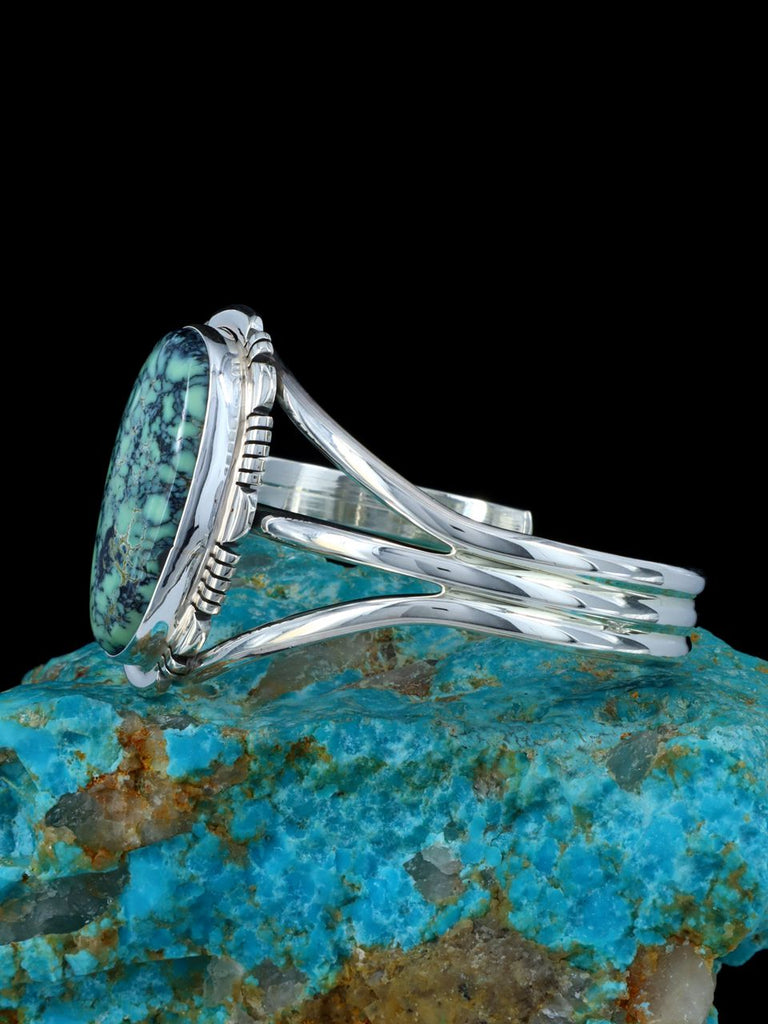 Native American Jewelry Natural Angel Wing Variscite Cuff Bracelet - PuebloDirect.com