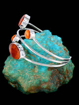 Native American Spiny Oyster Sterling Silver Cuff Bracelet - PuebloDirect.com