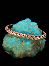 Navajo Twisted Rope Copper Cuff Bracelet - PuebloDirect.com
