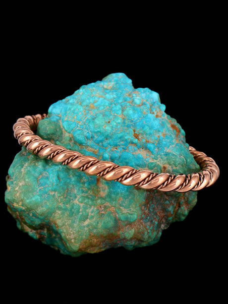 Twisted Rope Horse Whisperer Copper Cuff Bracelet - PuebloDirect.com