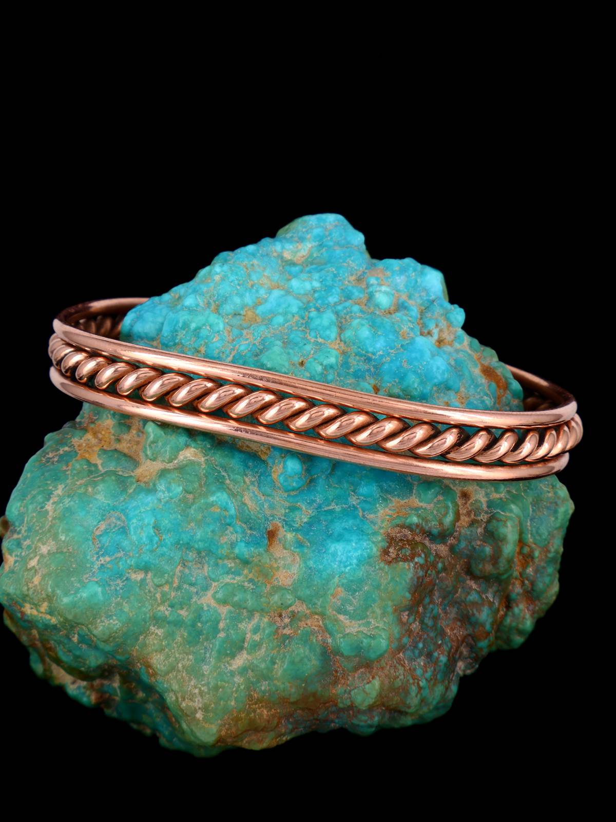 Native American Jewelry Copper Rope Cuff Bracelet - PuebloDirect.com