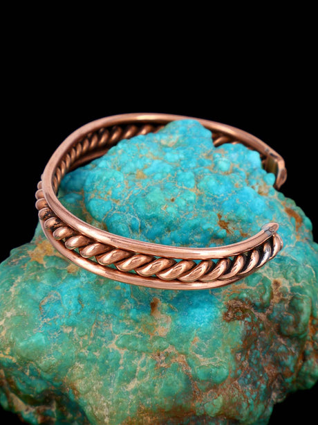 Native American Jewelry Copper Rope Cuff Bracelet - PuebloDirect.com