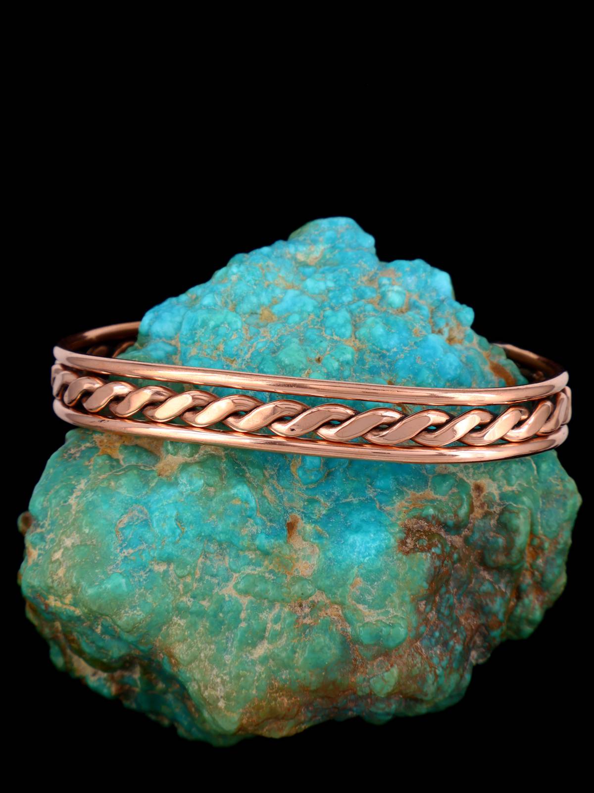 Native American Jewelry Copper Rope Cuff Bracelet - PuebloDirect.com