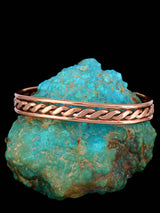 Native American Jewelry Copper Rope Cuff Bracelet - PuebloDirect.com