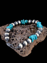 Native American Indian Jewelry Turquoise Beaded Bracelet - PuebloDirect.com