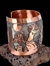 Navajo Copper Pueblo Storyteller Cuff Bracelet - PuebloDirect.com