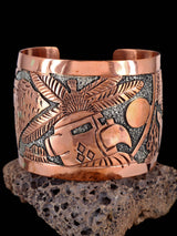 Navajo Copper Pueblo Eagle Dancer Cuff Bracelet - PuebloDirect.com
