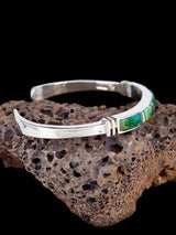 Native American Sonoran Gold Turquoise Inlay Bracelet - PuebloDirect.com