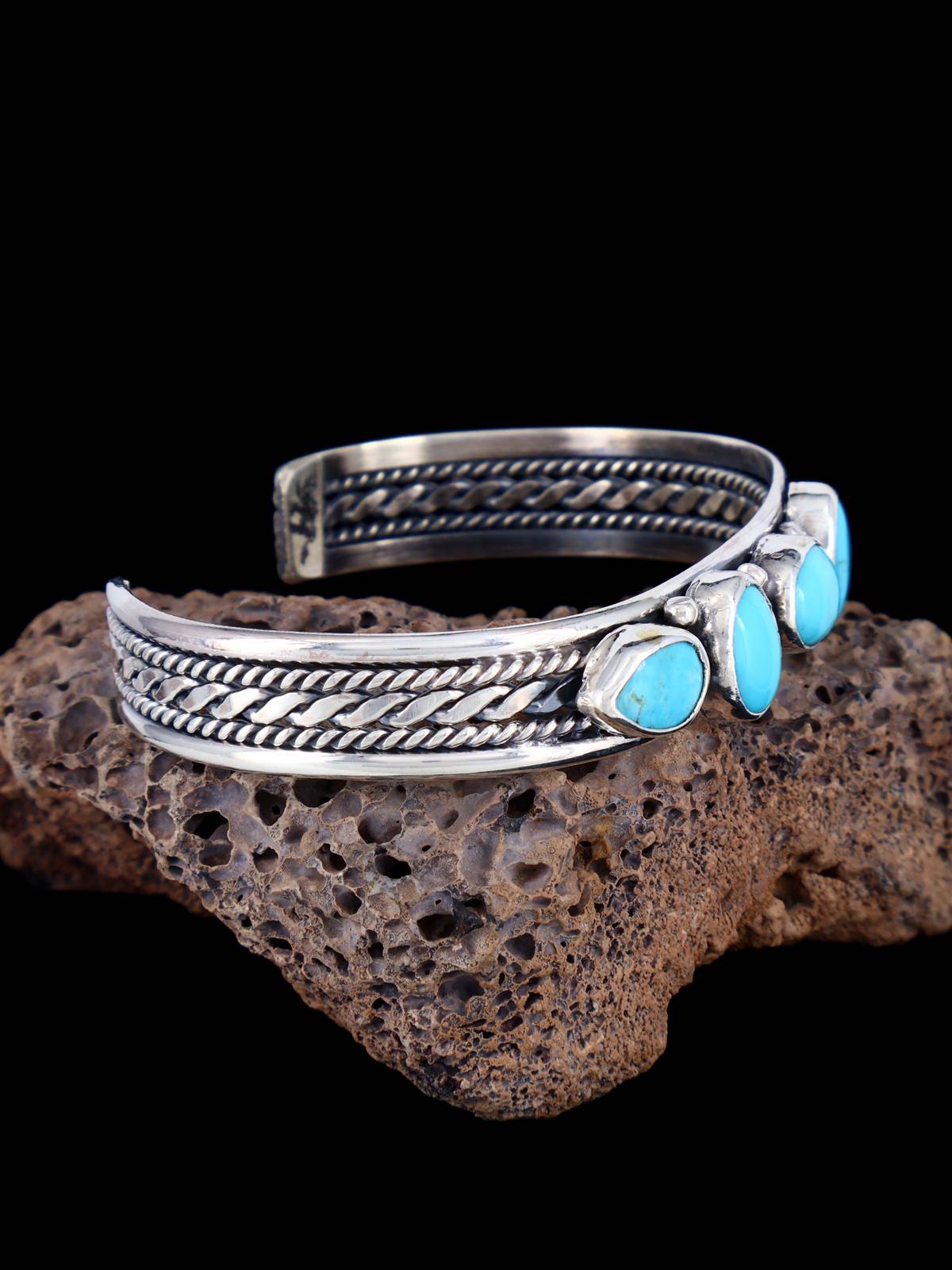 Native American Jewelry Turquoise Cuff Bracelet - PuebloDirect.com