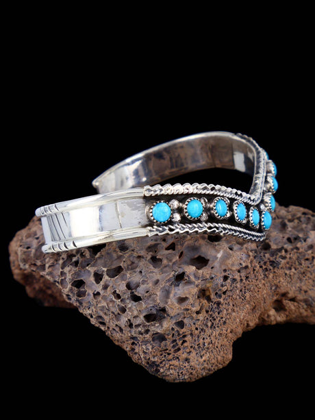 Sterling Silver Turquoise Zuni Bracelet - PuebloDirect.com
