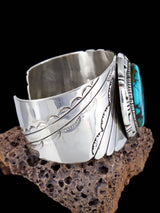 Estate Native American Turquoise Sterling Silver Bracelet - PuebloDirect.com