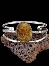 Native American Jewelry Fossil Stone Cuff Bracelet - PuebloDirect.com
