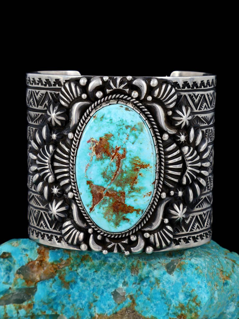 Native American Jewelry Natural Royston Turquoise Cuff Bracelet - PuebloDirect.com
