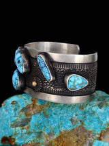 Native American Jewelry Kingman Turquoise Cuff Bracelet - PuebloDirect.com