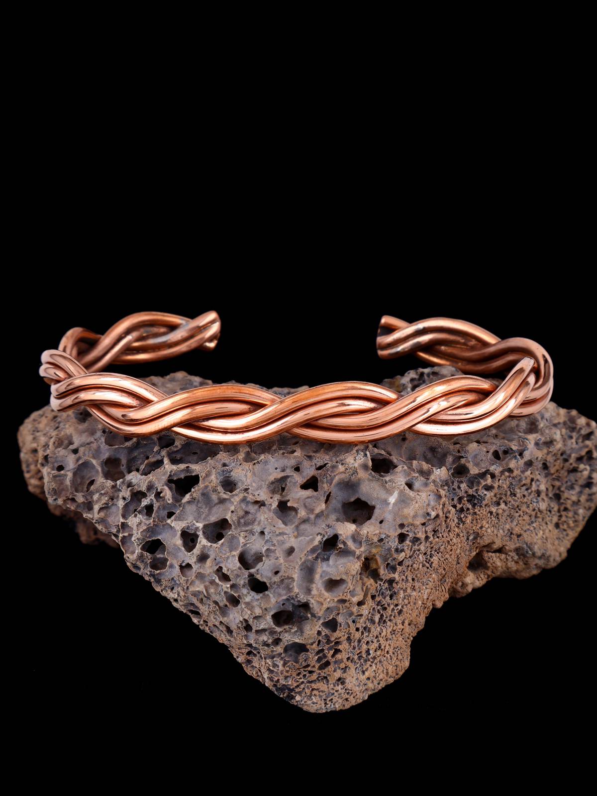 Native American Jewelry Braided Copper Cuff Bracelet - PuebloDirect.com