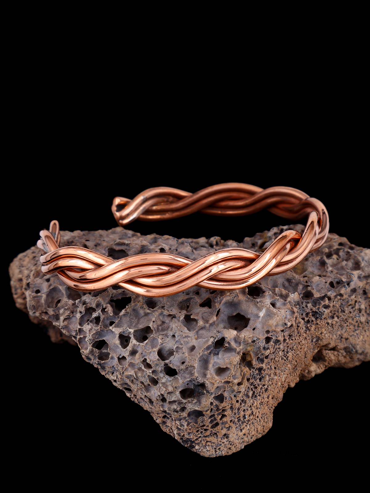 Native American Jewelry Braided Copper Cuff Bracelet - PuebloDirect.com