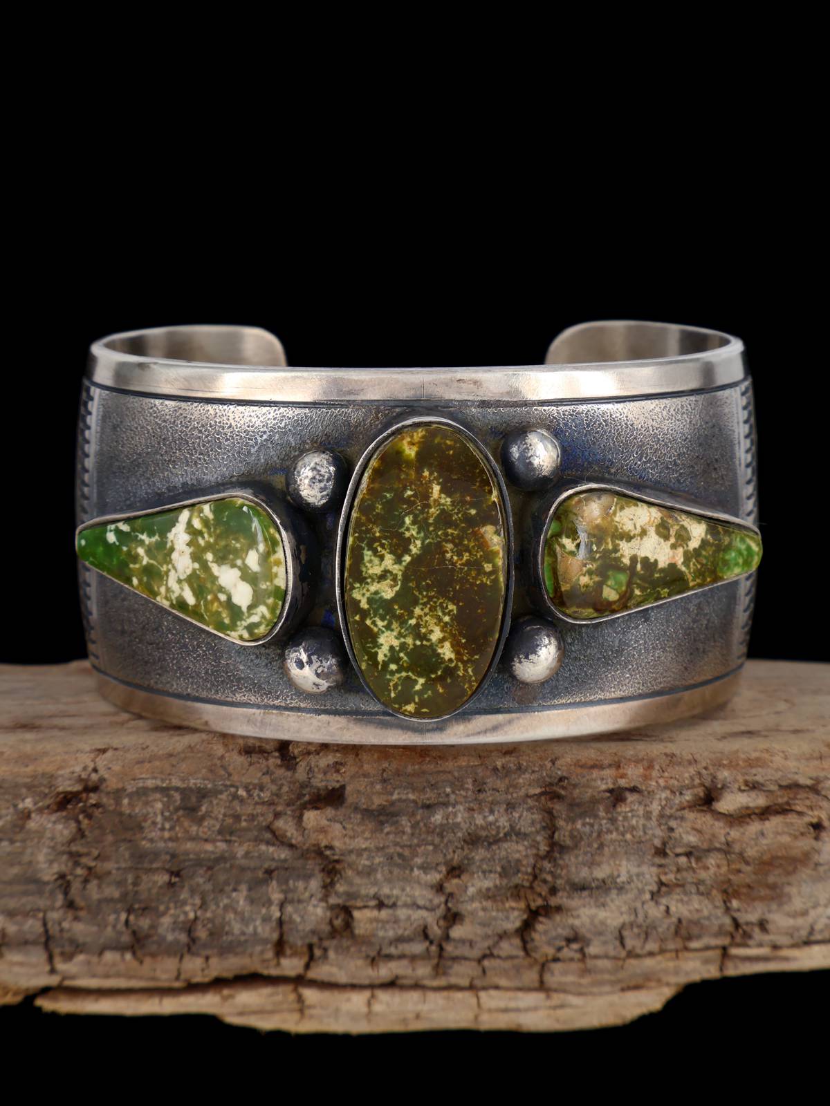 Native American Jewelry Natural Pilot Mountain Turquoise Cuff Bracelet - PuebloDirect.com