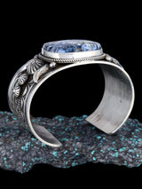 Native American Sterling Silver Wild Blue Cuff Bracelet - PuebloDirect.com