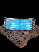 Native American Jewelry Turquoise Inlay Bracelet - PuebloDirect.com