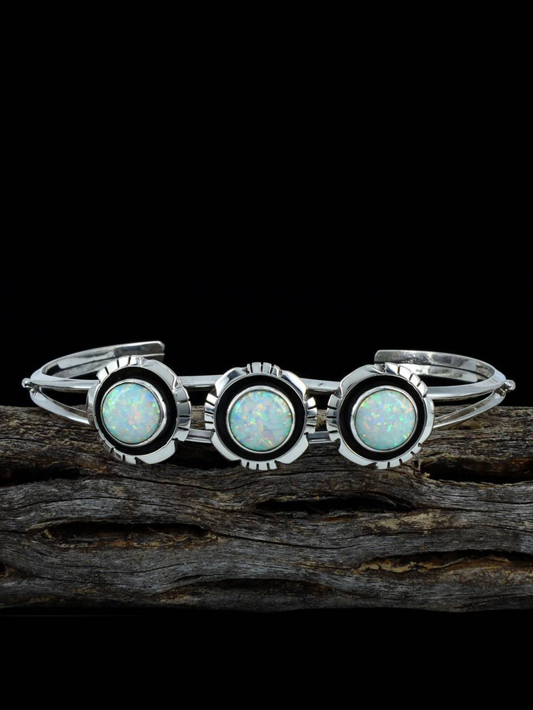 Native American Jewelry Sterling Silver Opalite Bracelet - PuebloDirect.com