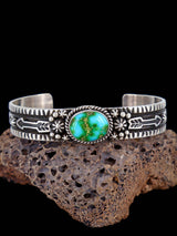 Bracelet manchette amérindien en argent sterling Sonora Gold Turquoise