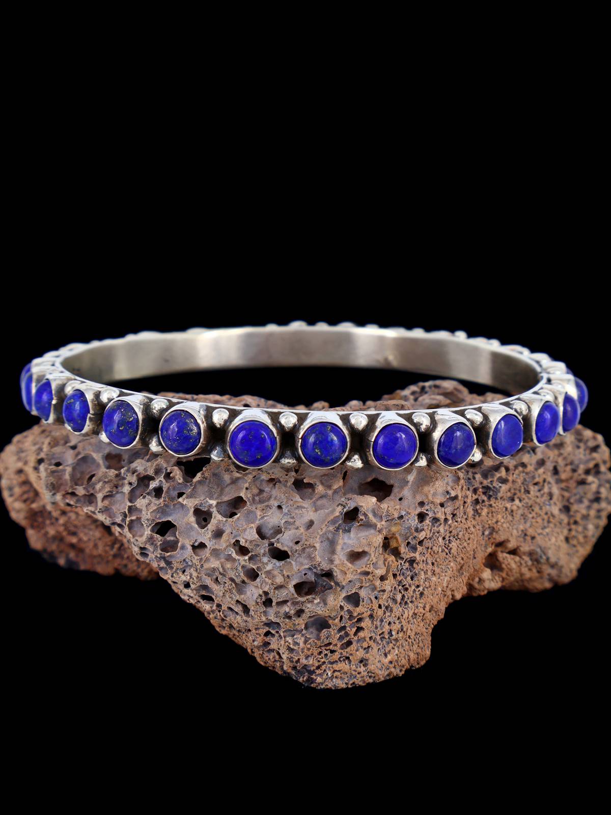 Bracelet jonc cheval conteur en argent sterling amérindien