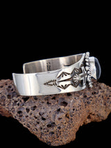 Bracelet manchette amérindien en argent sterling Golden Hill Turquoise