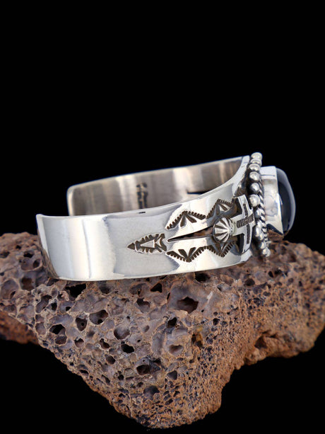 Bracelet manchette amérindien en argent sterling Golden Hill Turquoise