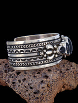 Bracelet manchette amérindien en argent sterling Golden Hill Turquoise