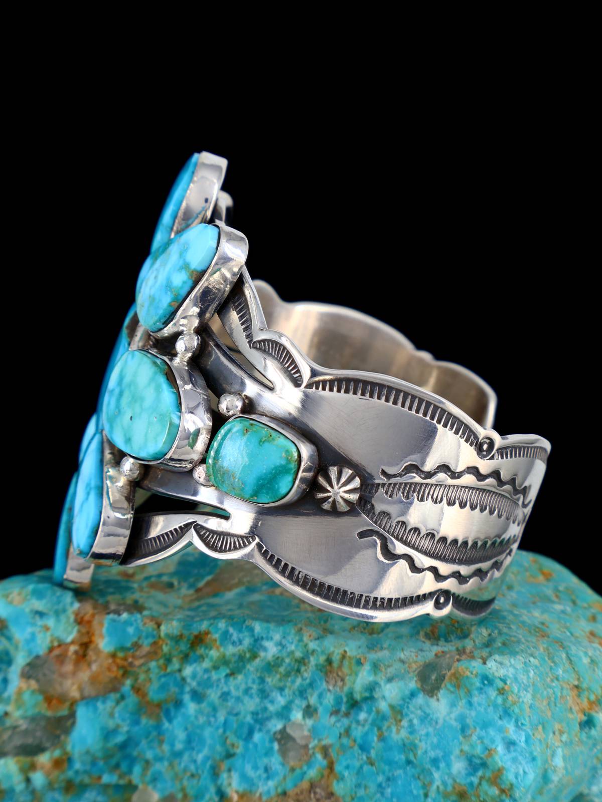 Bijoux amérindiens Bracelet manchette Kingman Turquoise