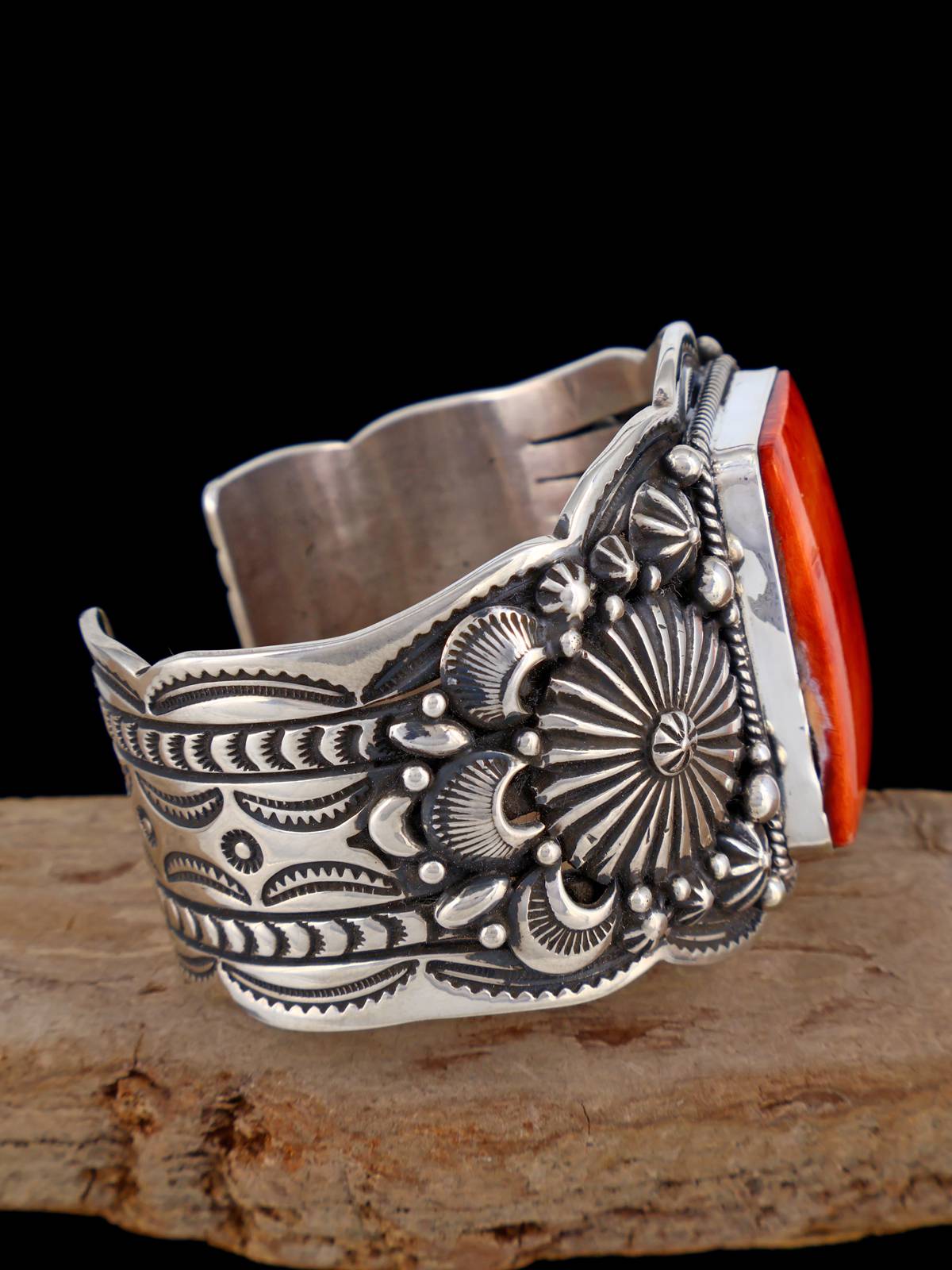 Pulsera de puño turquesa Royston natural de plata de ley nativa americana