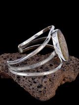 Native American Dendritic Opal Sterling Silver Cuff Bracelet - PuebloDirect.com