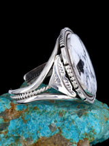 Native American White Buffalo Sterling Silver Cuff Bracelet - PuebloDirect.com